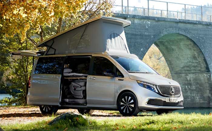 Mercedes Benz EQV mit Camping-Umbau von Sortimo Walter Regg AG // PLC