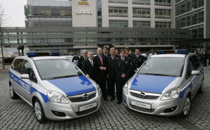 Opel Zafira als Polizeifahrzeug