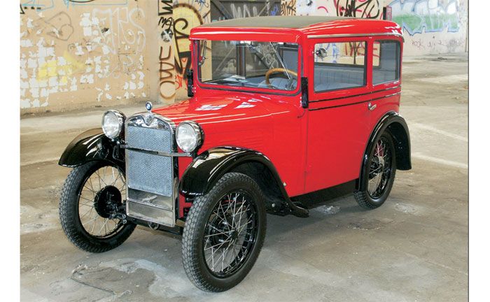 BMW 3/15 PS in seiner damaligen Produktionshalle, Berlin Johannisthal