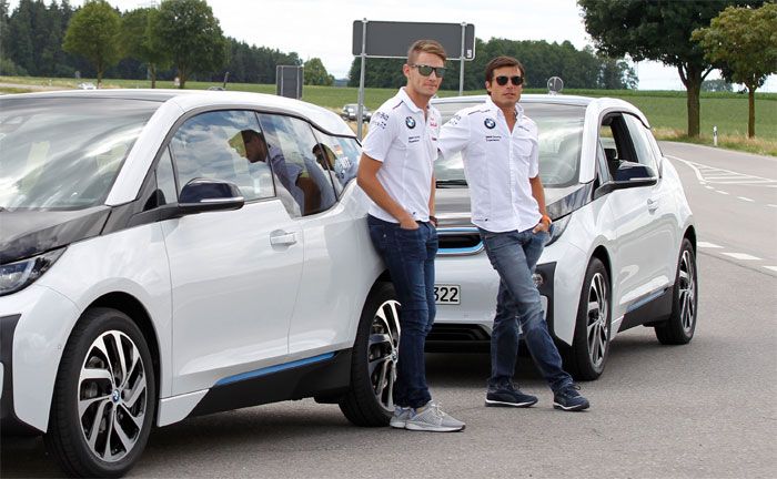 Bruno Spengler und Marco Wittmann mit dem BMW i3
