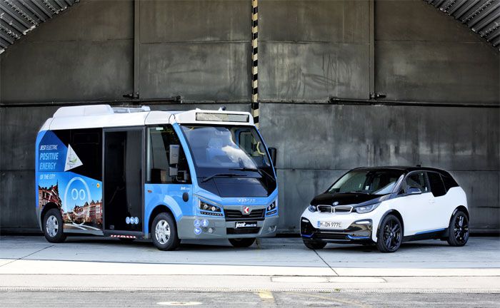 Motor und Batterie des BMW i3 nun auch fr den voll-elektrischen "Karsan Jest" Stadtbus