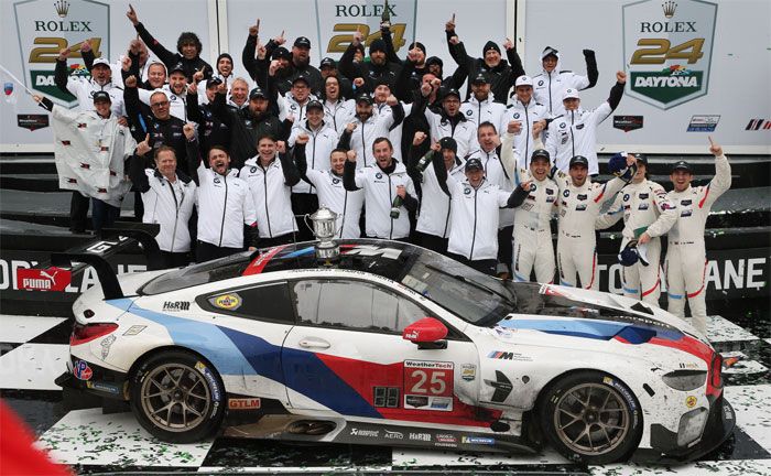 IWSC Daytona: Colton Herta (USA), Connor De Phillippi (USA), Augusto Farfus (BRA), Philipp Eng (AUT) und BMW Team RLL