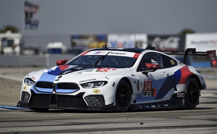 BMW M8 GTE auf dem Sebring International Raceway