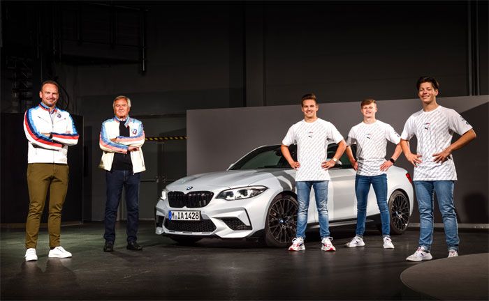 Markus Flasch, CEO der BMW M GmbH, Jochen Neerpasch, Gründer des BMW Junior Teams, BMW Junior Team, Dan Harper, Max Hesse, Neil Verhagen