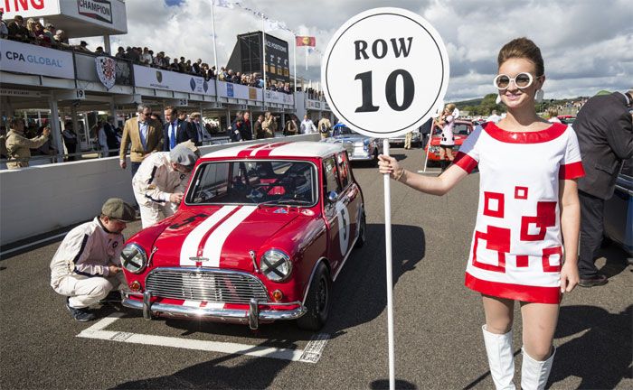 BMW Group Classic auf dem Goodwood Revival: Classic Mini in der Startaufstellung