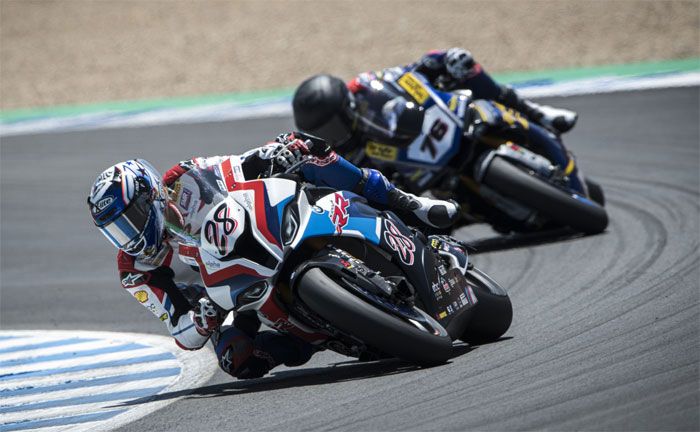 FIM Superbike World Championship, Jerez de la Frontera: Markus Reiterberger #28 (GER), BMW Motorrad WorldSBK Team, BMW S 1000 RR (BMW Motorrad Motorsport)