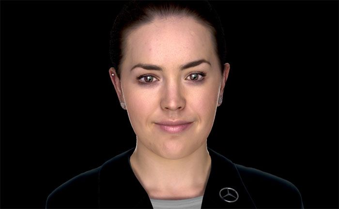 Digitaler Avatar "Sarah" bei Daimler Financial Services