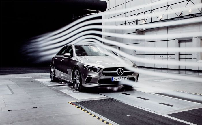 Aerodynamik-Weltrekord fr die Mercedes-Benz A-Klasse Limousine