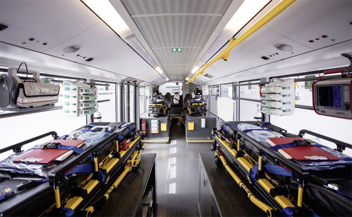 Daimler Buses baut Mercedes-Benz Citaro für den Transport von COVID-19-Patienten um.