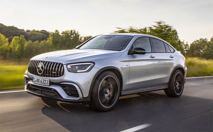 Mercedes-AMG GLC 63 S 4MATIC+Coupe, iridiumsilber metallic - Heckansicht