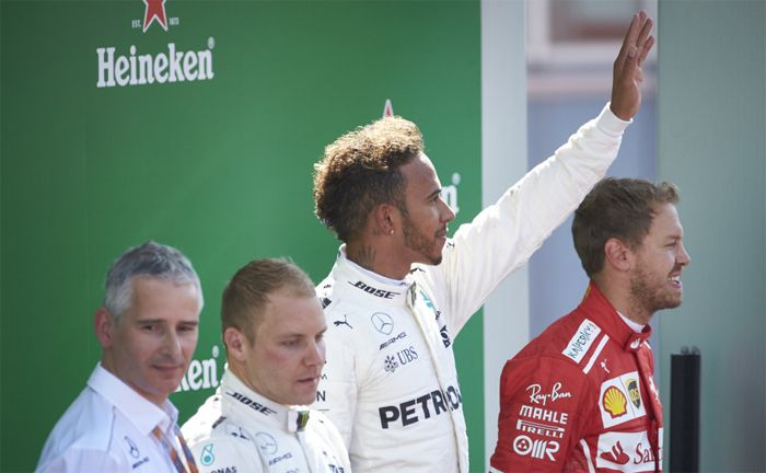 Großer Preis von Italien 2017: Lewis Hamilton, Valtteri Bottas, Sebastian Vettel