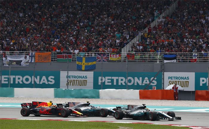 Groer Preis von Malaysia 2017: Lewis Hamilton, Valtteri Bottas