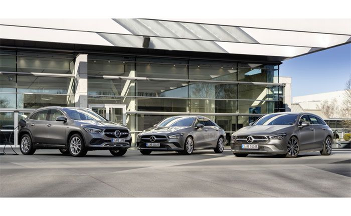 Mercedes-Benz Plug-in-Hybridmodelle der Kompakten: Mercedes-Benz GLA 250 e, CLA 250 e Coupé und CLA 250 e Shooting Brake