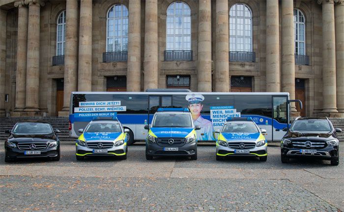 Über 1.400 neue Mercedes-Benz Fahrzeuge für baden-württembergische Polizei