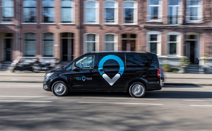 ViaVan startet App-basierten On-Demand Ridesharing-Dienst in Amsterdam.
