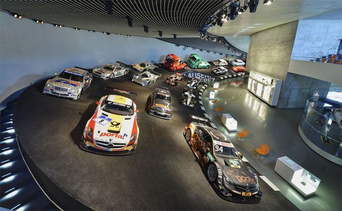 Rennkurve Mythos 7 des Mercedes-Benz Museums