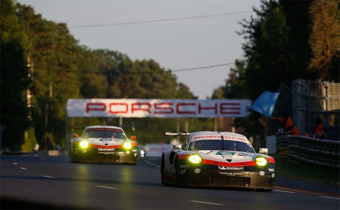Porsche 911 RSR in Le Mans
