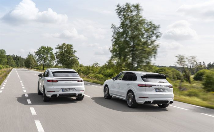 Das neue Top-SUV-Modell Porsche Cayenne Turbo S E-Hybrid - auch als Coup.