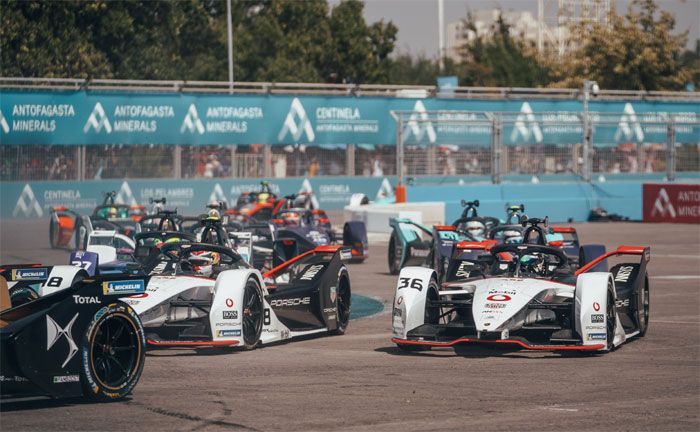 E-Prix Santiago: Neel Jani, Porsche 99X Electric, #18, Andr Lotterer, Porsche 99X Electric, #36