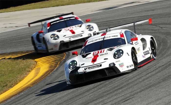 Porsche 911 RSR, Porsche GT Team (911): Nick Tandy (GB), Frederic Makowiecki (F), Matt Campbell (AUS), Porsche GT Team (912): Earl Bamber (NZ), Mathieu Jaminet (F), Laurens Vanthoor (B)