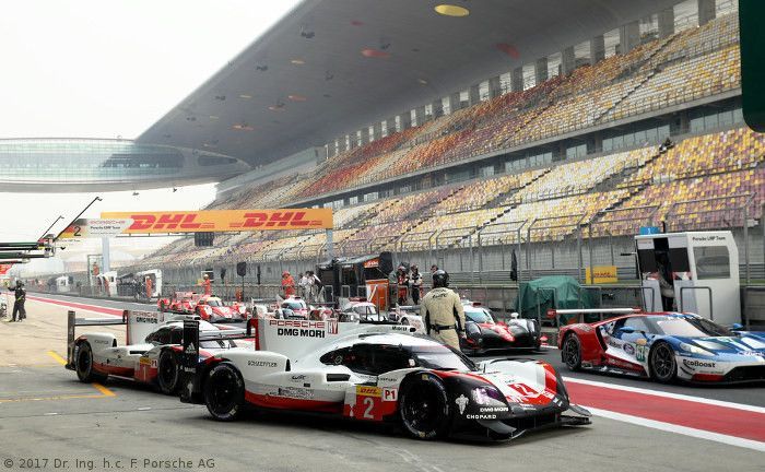 Porsche 919 Hybrid, Porsche LMP Team in Shanghai: Earl Bamber, Timo Bernhard, Brendon Hartley