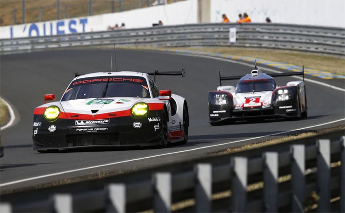 Porsche 911 RSR (91), Porsche GT Team: Richard Lietz, Patrick Pilet, Frederic Makowiecki