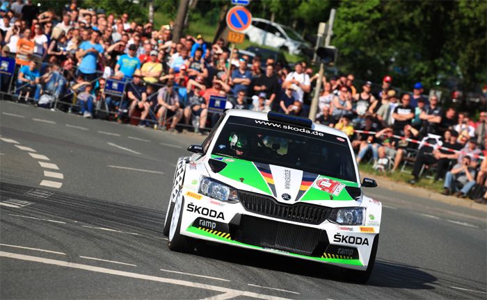 Fabian Kreim / Frank Christian (D/D) vom Team KODA AUTO Deutschland gewinnen AvD Sachsen-Rallye