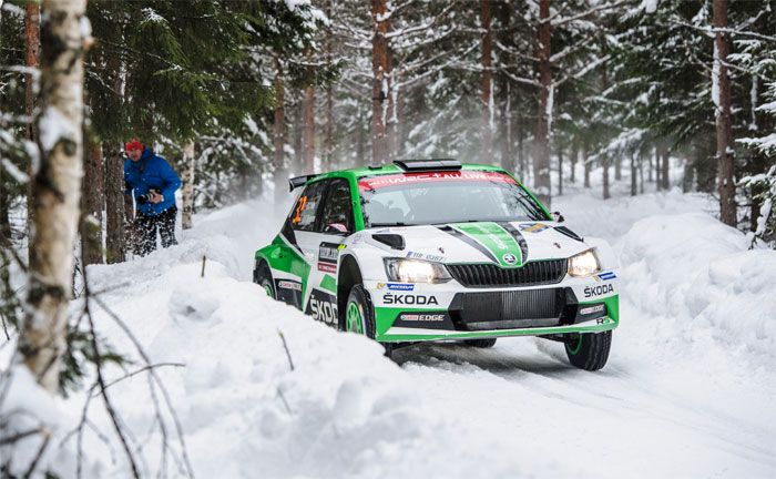ŠKODA FABIA R5 bei der Rallye Schweden 2018