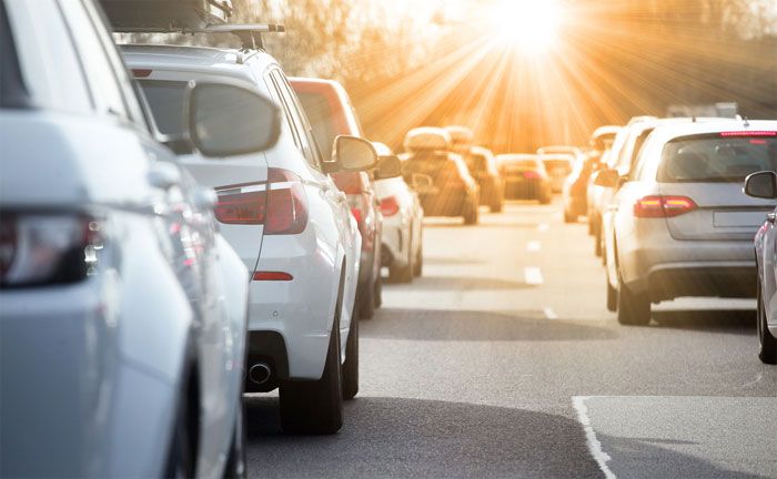 Stau auf der Autobahn