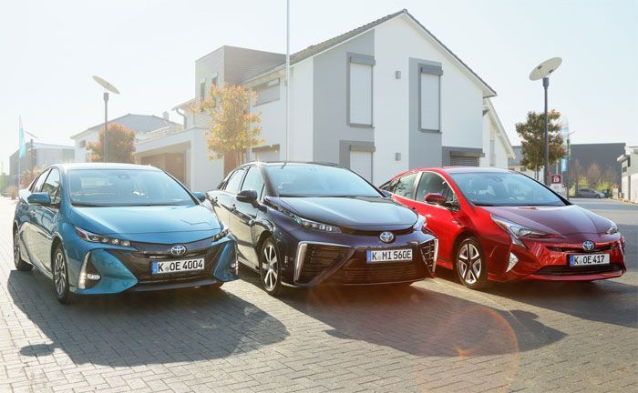 Toyota Prius Plug-in Hybrid, Toyota Prius und Toyota Mirai