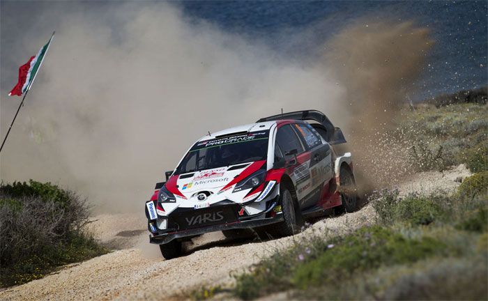 Toyota GAZOO Racing Pilot Esapekka Lappi fhrt auf Sardinien auf das Podium