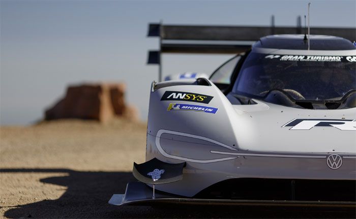 Schnellladesystem des Volkswagen I.D. R Pikes Peak