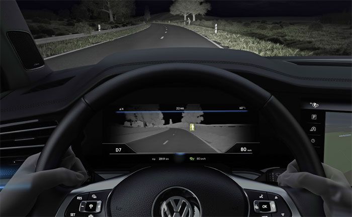 "Nightvision" Nachtsichtuntersttzung (Wrmebildkamera) im neuen Volkswagen Touareg