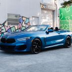 BMW M850i xDrive Cabrio in Miami mit Street Art Knstler Spencer MAR Guilburt