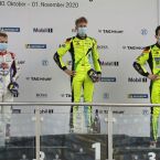 Porsche Carrera Cup Deutschland, Lausitzring, Podium: Larry ten Voorde (Nebulus Racing by Huber), Leon Khler (T3/HRT Motorsport), Laurin Heinrich (T3/HRT Motorsport)