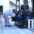 Brennstoffzellen-Gabelstapler im Toyota Werk Motomachi