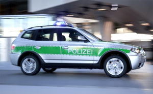 BMW X3 als Polizeifahrzeug