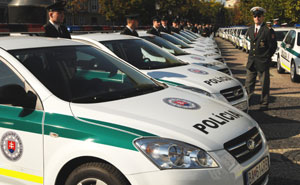 Kia ceed als Polizeiauto der Slowakei