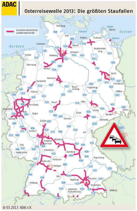 Osterreisewelle 2013: Die grten Staufallen