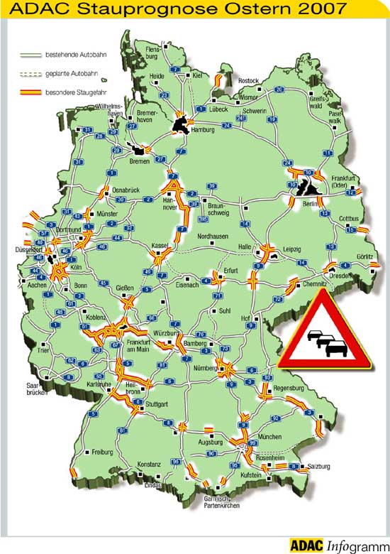 Stauprognose Ostern 2007