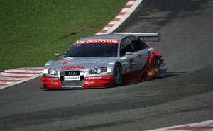Martin Tomczyk im neuen Audi A4 DTM bei den DTM-Tests in Spa