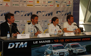 Daniel Poissenot (ACO), Bernd Schneider, Vanina Ickx und Tom Kristensen