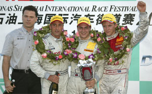 Das Podium in Shanghai