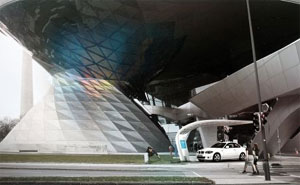 Entwurf der geplanten Ladestation an der BMW Welt