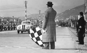 Zieldurchfahrt beim I. Gran Premio Brescia delle Mille Miglia, 28. April 1940 