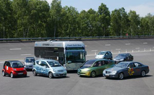 Teilnehmende Fahrzeuge an der Michelin Challenge Bibendum