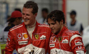 Michael Schumacher und Felipe Massa