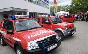 Feuerwehr Bensheim mit Grand Vitara, Jimny Liana