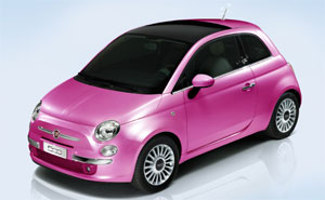 Show car Fiat 500 Barbie