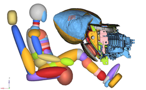 Ford Mustang Beifahrer Knie-Airbag